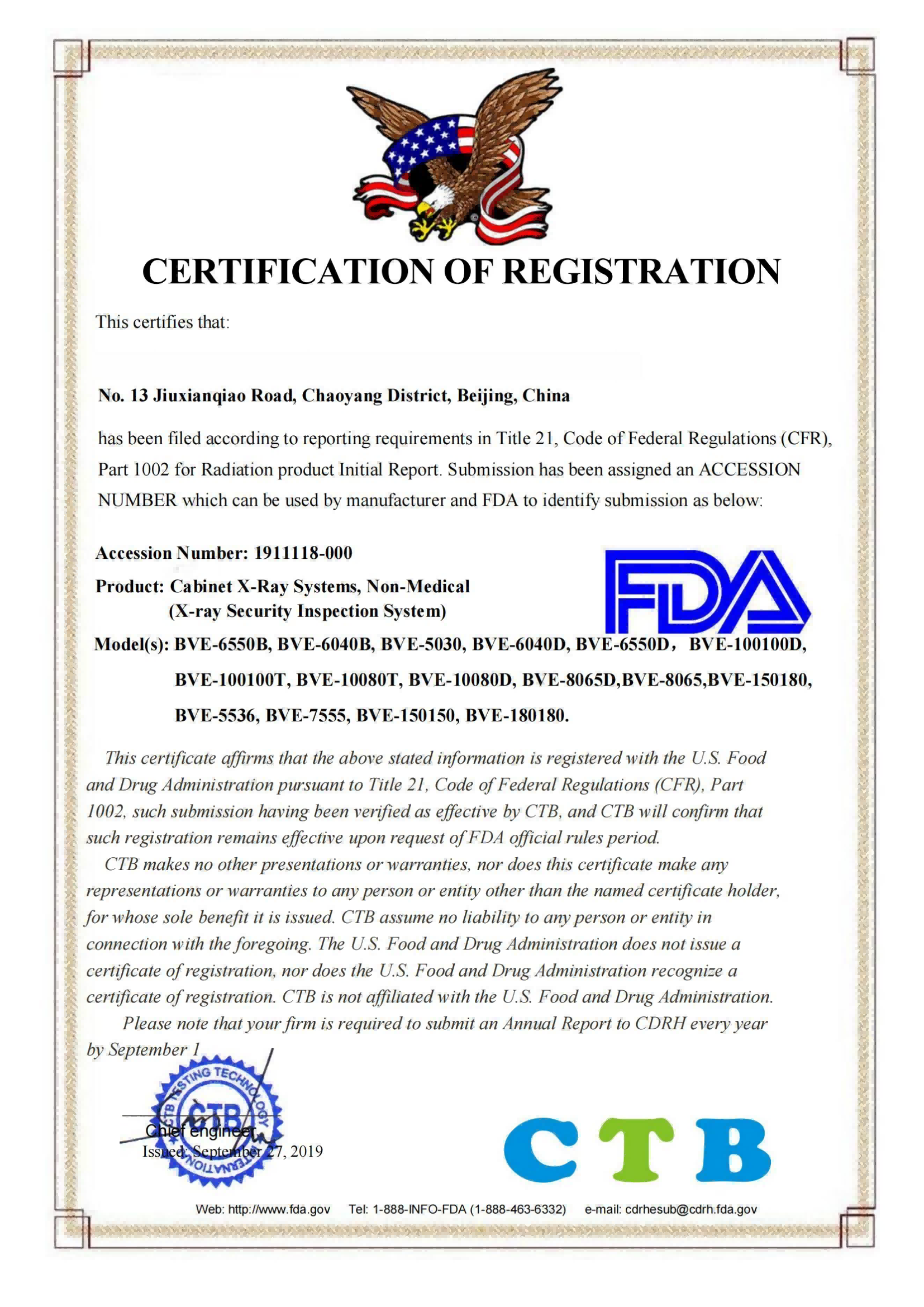 Honor certificate